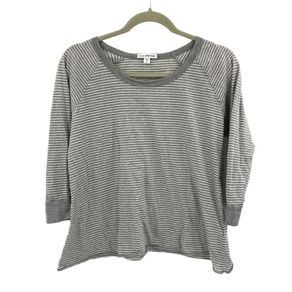 James Perse Tops James Perse Standard 2 Top Medium Gray Striped 0